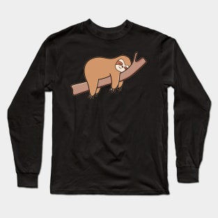 Cute Sleeping Sloth Long Sleeve T-Shirt